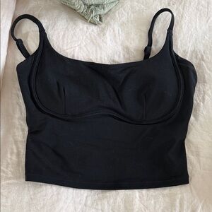 Vitality Contour Black Cropped Tank Top